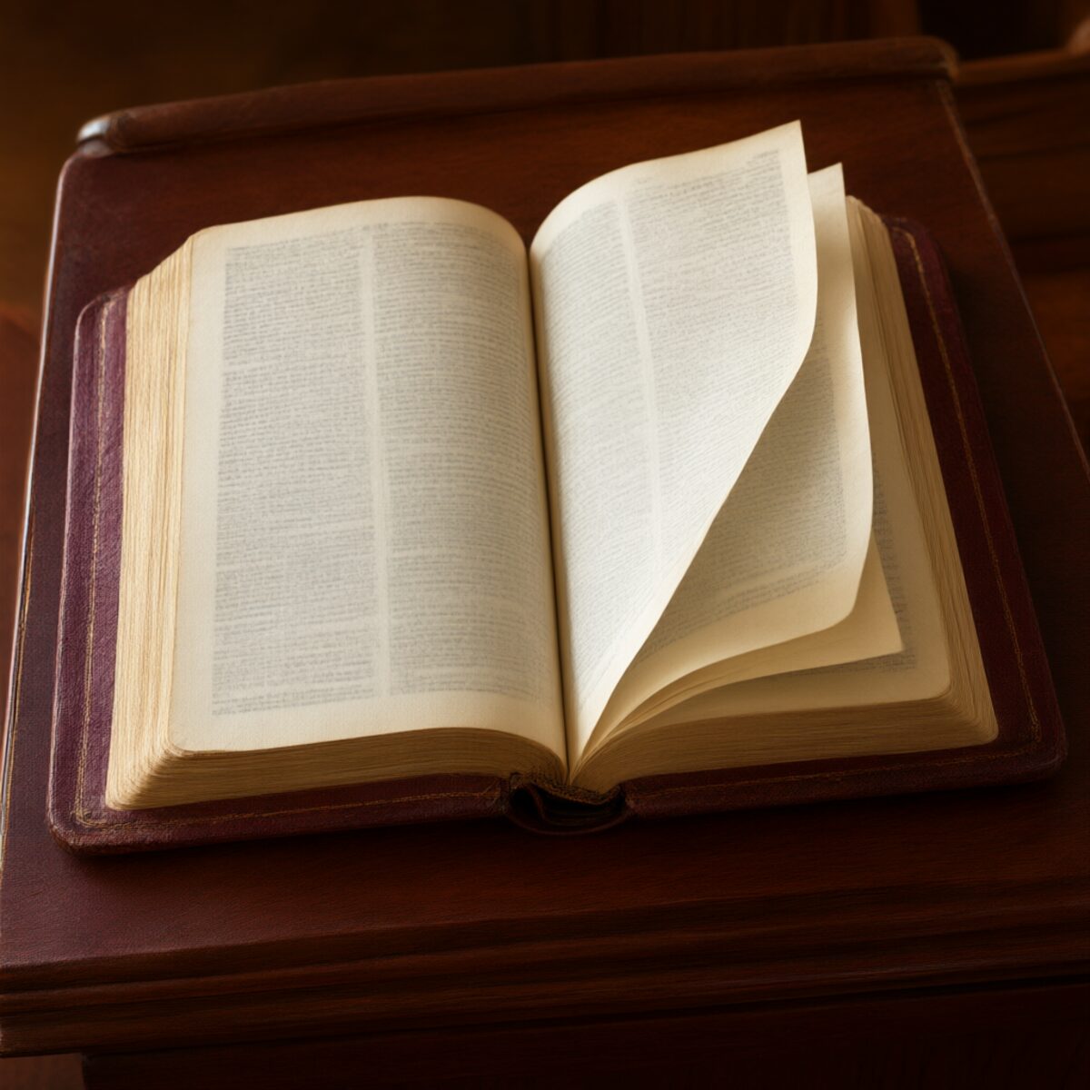 An open Bible