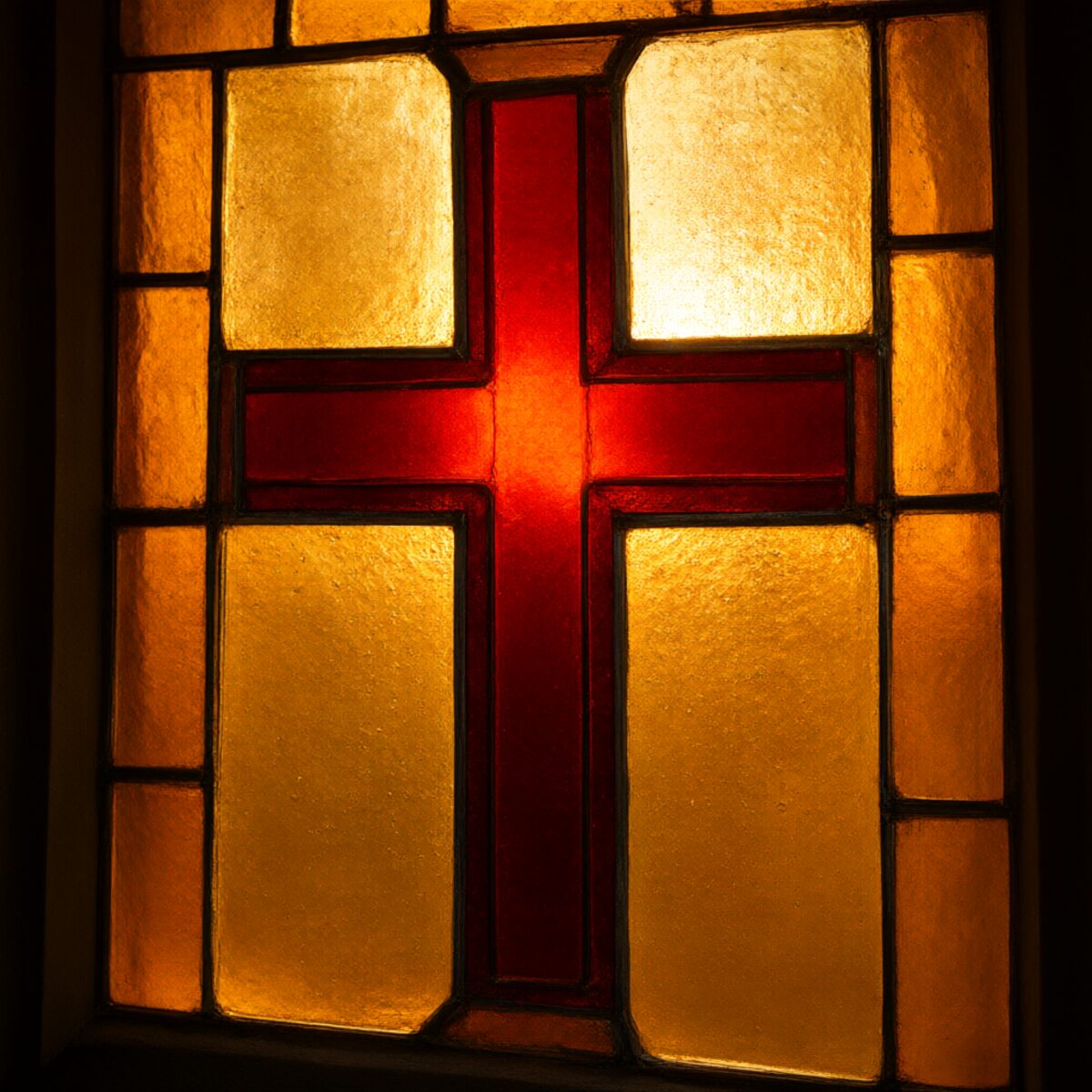Stained glass cross
